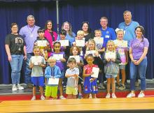 Jacksboro Elementary School students were honored for their good citizenship by Jacksboro Lions Club members during a ceremony late last month. Students were given a certificate and a Sonic gift card for their efforts. Photo/Brian Smith
