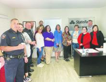 April Martin State Farm Insurance hosted the monthly Coffee with the Chamber last Thursday, Feb. 8. The events are held the second Thursday of every month from 8 to 9 a.m. at various businesses with the chamber. Photo/Brian Smith