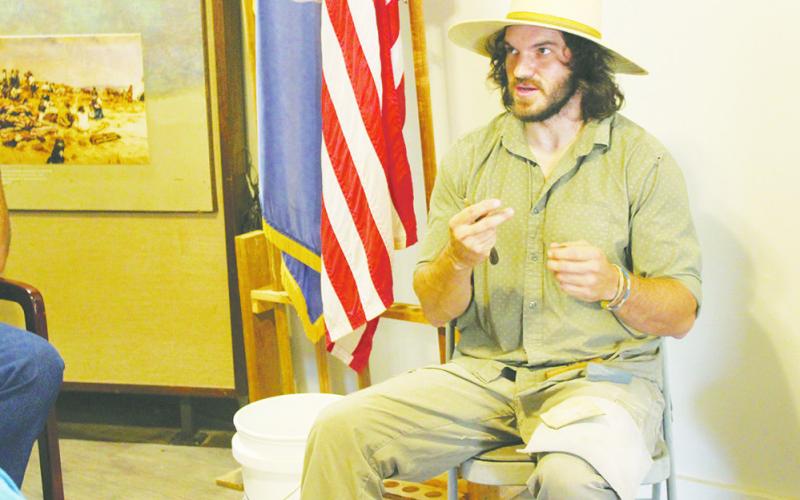 Flintknapping demonstration