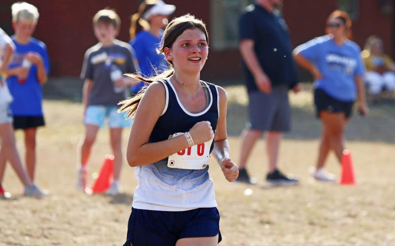 (KYLIE BAILEY | JACKSBORO HERALD-GAZETTE) The Perrin-Whitt CISD cross country teams competed Wednesday, Sept. 27 at the Brock Invitational. 