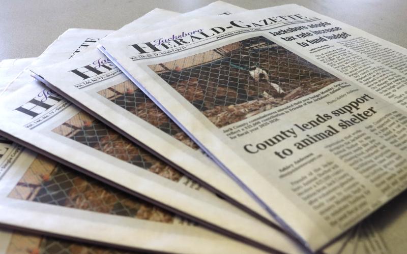 (Photo/Thomas Wallner) The publishing date for the Jacksboro Herald-Gazette will be moving to Saturday starting with the Saturday, Oct. 4 edition. With the change comes new advertising deadlines which will now be on Wednesdays each week.