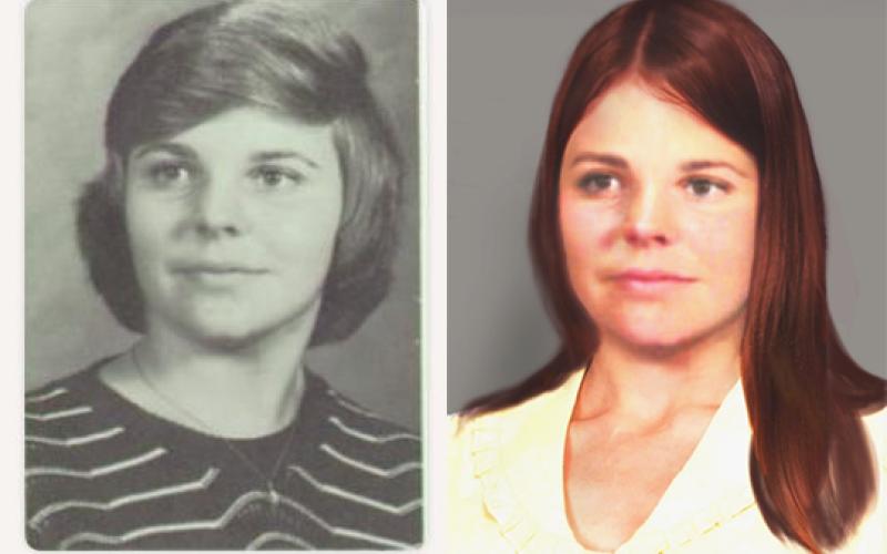 The 1976 Ephrata High School yearbook photo next to an age progression photo provided Texas DPS. Contributed photos