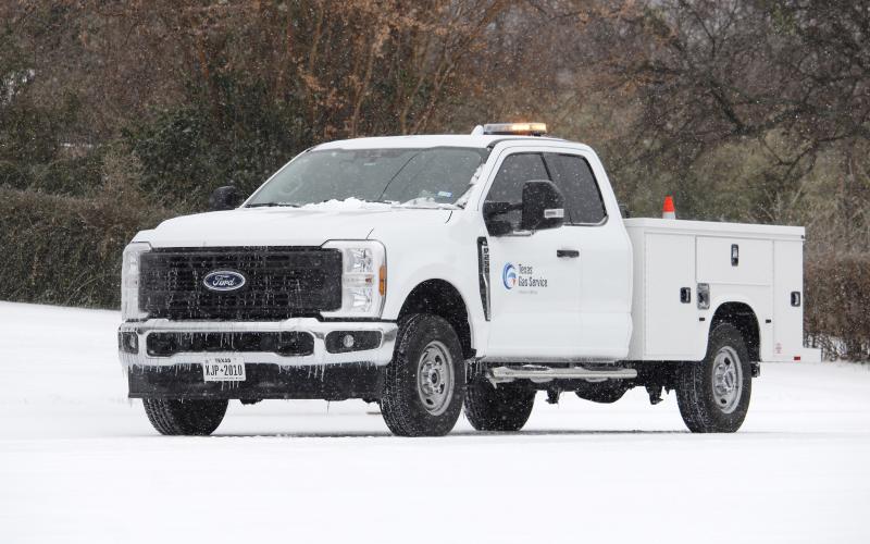 Texas Gas Service responds Saturday, Jan. 24 to reports of insufficient heating in homes in Jacksboro. A declaration of disaster was issued for Jack County as cold temperatures and accumulations of sleet and snow settled over the area. Photo/Ashley Anderson