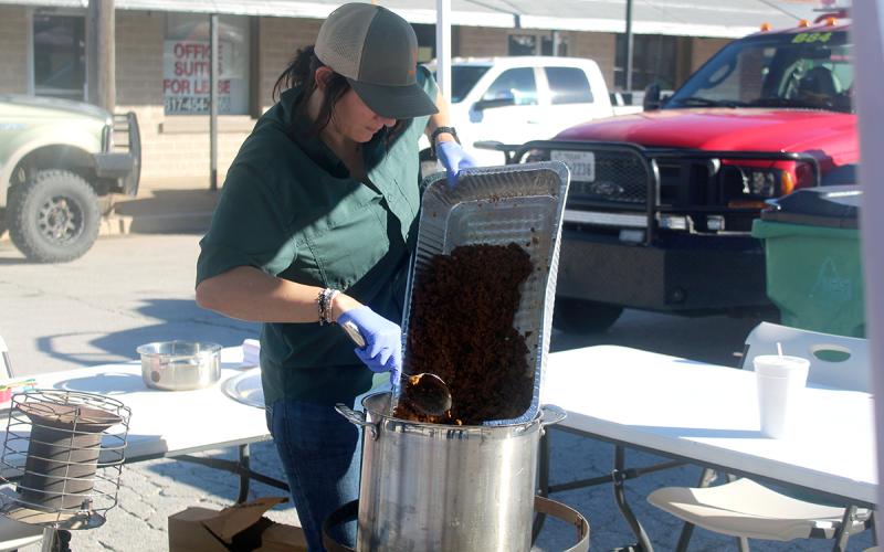 Chili Fest participants prepare their pots at last year’s Chili Fest. Don’t miss Chili Fest this Saturday, presented by Jacksboro Chamber of Commerce from 3-8 p.m. on the square in Jacksboro. File photo