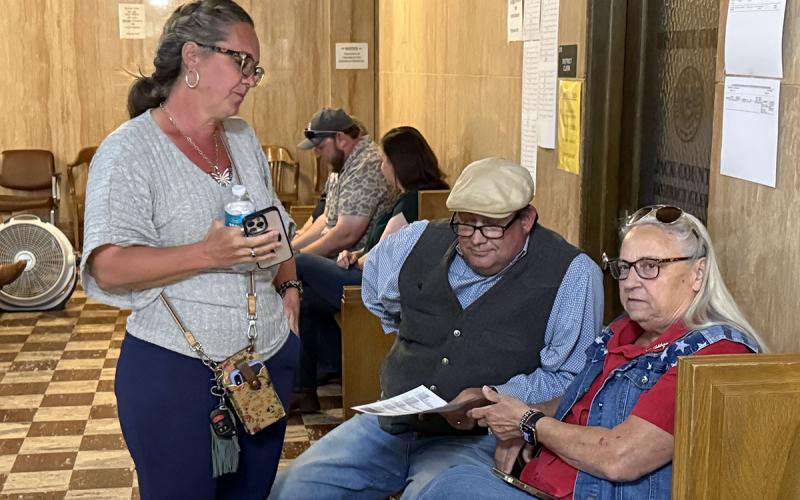 Candidate for Jack County Commissioner Precinct 2 Mandy Estes Horn waits for election results after polls close Tuesday, March 3. Estes Horn received 11.33% of the vote in the Republican primary election. Photo/Ashley Anderson