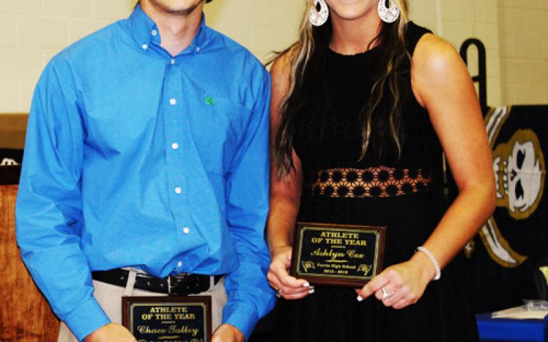 Chace Talley and Ashlyn Cox were named Athletes of the Year