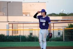 Jacksboro’s Wyatt Gavit regains his composure on the pitcher’s mound in April. Gavit was named to the Texas High School Baseball Coaches Association Class 3A All-State Team. A key part of the Tigers’ postseason run, Gavit also recently played in the North Texas High School Baseball Coaches Association Class 2A-4A All-Star Game, helping the West All-Stars win 4-3. Photo/Ashley Anderson