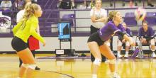 Tigerettes lose VB district opener