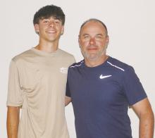 Jack and Todd McCormick had a lot of success the last four years at Perrin. Friday’s Oil Bowl All-Star basketball game will be the final time Todd will have the chance to coach Jack. Both admit it’s been a great ride. Photo/Brian Smith