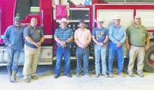 Bryson Volunteer Fire Department: Jesse Laine, Henry Birdwell, Frank Hefner, Denton Goforth, Isaac Whatley, T-Bob Hauger, Dalton Birdwell. Staff photo