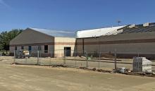 Exterior of the Jacksboro High School field house which has been under construction since the 2023 bond was approved. Work was slowed recently due to rain. Contributed photo