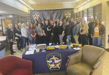 Jacksboro Police Department hosted the monthly Coffee with the Chamber event Thursday, Feb. 9. About 25 people came out to socialize and learn about each other’s businesses. The event is held the second Thursday of each month from 8 to 9 a.m. Photo/Brian Smith