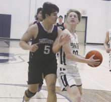Perrin’s Evan Thompson looks for a shot during the team’s Friday, Feb. 9 win over Throckmorton. Photo/Brian Smith