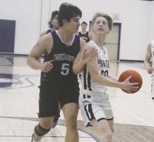 Perrin’s Evan Thompson looks for a shot during the team’s Friday, Feb. 9 win over Throckmorton. Photo/Brian Smith