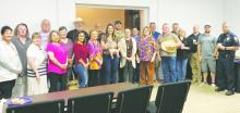 Justice of the Peace Jessica Bailey (holding baby) hosted the monthly Coffee with the Chamber for the Month of May. The event takes place the second Thursday of the month from 8 to 9 a.m. and provides a chance to network and build relationships. Courtesy photo