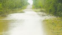 Heavy rains across the southern part of Jack County caused roads to be closed the morning of Friday, Nov. 8. Reports of anywhere from four to six inches of rain, seen here outside of Perrin, caused many a detour throughout the county. Contributed photo