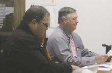 Precinct 2 Commissioner Kenny Salazar (foreground) is in a Fort Worth hospital after a brain stent procedure in late January. File photo