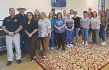 Jacksboro Chamber of Commerce hosted its monthly Coffee with the Chamber event Thursday, Sept. 11 at the chamber office. The event gives businesses the opportunity to network and get ideas in an informal format. Photo/Brian Smith