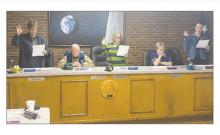 Planning and Zoning Commission members Redonna Pulis, Patti Zuber and Blaze Mathis were sworn in before the board’s Monday, Oct. 16 meeting. Photo/Brian Smith