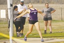 Landrie Valenzuela won the discus event with a 119’11” throw Tuesday, March 6 during the Jacksboro High School Invitational. Photo/Brian Smith