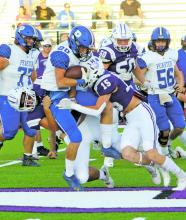The Jacksboro Tigers fell to 1-1 in district play after their 53-33 loss to the Comanche Indians on Friday, Oct. 14. Photo/Brian Smith