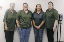Jack County Sheriff’s Office Dispatchers: Connie Wooten, Tammy Miller, Shea Roberts, and Martiza Reis. Staff photo