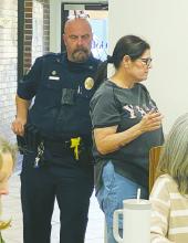 Resident Susan Abshier speaks at the Monday, Feb. 24 Jacksboro City Council meeting. Photo/Brian Smith
