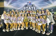 For the third time in the last four years, Jacksboro High School’s Cheer squad won the UIL State Spirit Championships, on Thursday, Jan. 12 in Fort Worth. The squad performs at football and basketball games. Courtesy photo