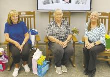 Vicki Pippin, Pam Sanders, and Debbie Hearne were honored by Bryson ISD with a retirement ceremony Tuesday, May 20. The three combined for 103 years with the district. Contributed photo
