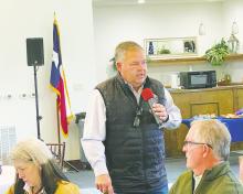 Jack County Judge Keith Umphress speaks at a seminar March 2-3 to help develop a plan for law enforcement to better assess and work with those with mental health and substance abuse issues. Photo/Brian Smith
