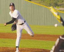 Jacksboro senior Cannon Valenzuela fired a two-hitter with 17 strikeouts in the Tigers’ 1-0 loss Friday, April 11 to visiting Henrietta. Photo/Brian Smith