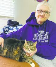 Friends of the Jacksboro Animal Shelter have started a senior companion program and gave their first companion, Thomas, to Patti late last week. It was started as an opportunity to rehome senior animals at the shelter. Contributed photo