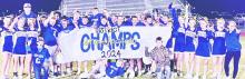 Bryson Junior High School’s football team completed a perfect 9-0 season with a homefield win Thursday, Nov. 7 over Newcastle. The Cowboys are coached by Kevin Ray, Noah Sprinkle and Justin Ramirez. Contributed photo