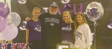 Kylie Tullous, pictured with her family, second from right, will continue her track career at Abilene Christian University next spring. Photo/Brian Smith