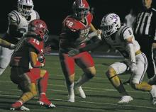 Various plays during the Jacksboro Tigers 49-48 win Friday, Nov. 24 over the Holliday Eagles in overtime. The team will face the Gunter Tigers at 7 p.m. Friday, Dec. 1 in Denton. Photos/Kylie Bailey