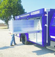 Jacksboro Fire Department recently received a new purple fire truck. The truck was shown off to Jacksboro City Council members at their Monday, July 24 meeting. Photo/Brian Smith