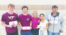 Recipients of the Live Like Johnny Birthday Giveaway, pictured left to right, are Wyatt Gavit, Rhett Hammond, Kerri LeDoux (Johnny’s mother and LLJ Executive Director), Jocelyn Santillana, Chris Mena. Contributed photo
