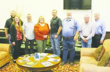 Former Jacksboro City Secretary Brenda Tarpley, center, will be taking over as Jacksboro Economic Development Commission Executive director. Photo/Brian Smith