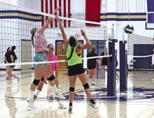 Following the success of the fundraiser volleyball tournament held in June, the Perrin girls volleyball program will be hosting a co-ed tournament Saturday, July 19 as a fundrasier for the program. Photo/Brian Smith