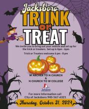 Trunk or Treat set for Oct. 31 on square