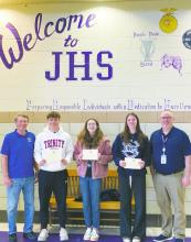 Jacksboro High School students were awarded for their citizenship in the third nine week grading period by the Jacksboro Lions Club. Contributed photo