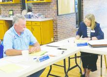 Jacksboro City Manager Mike Smith discusses the preliminary budget during the Monday, Aug. 12 city council meeting. The council approved a preliminary tax rate but final approval on the budget and tax rate is scheduled for Monday, Aug. 26. Photo/Brian Smith