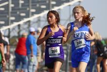 (KYLIE BAILEY | JACKSBORO HERALD-GAZETTE) Naidelin Delgado finished 27th out of 216 runners Wednesday, Sept. 20 at the Wyatt Dickerson Invitational in Alvord.