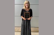 Former Jacksboro Ag science teacher Wendy Meadows is inducted into the Agricultural Teachers Association of Texas Hall of Fame July 25 in Corpus Christi. Photo/Molly Christensen