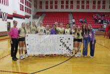 For the second time in eight days, Perrin’s volleyball team faced its in-county rival Bryson. The Lady Pirates swept the Cowgirls in the first meeting Oct. 24... and repeated the effort in the Class A Bi-District round Tuesday, Oct. 31 with a 25-23, 25-17, 25-19 win at Mineral Wells High School. Photo/Brian Smith