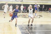 Wiett Newton (1) heads to the basket during Bryson’s 63-45 win over Archer City. The Cowboys will take part in the Thackerville, Oklahoma Tournament beginning Thursday, Dec. 12. Photo/Brian Smith