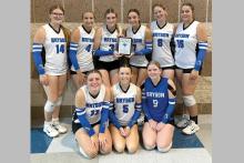 The Bryson Cowgirls pose after finishing as tournament runner ups earlier in the season. Several members of the Cowgirls were recognized with district awards for their efforts both as athletes and students. Contributed photo