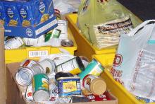 Can goods are collected during the Jacksboro Lions Club annual Pack the Pickup food drive in November 2025, benefiting the Jacksboro Community Food Pantry. Beginning in April, SNAP recipients will be restricted from purchasing candy or sweetened beverages with their Lone Star Cards. Photo/Ashley Anderson