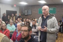 Jacksboro resident Johnny Rupe speaks to council members about the suspension of the police chief and two officers during a Monday, Dec. 23 meeting. He urged the council for the investigation to be done quickly. Archive photo