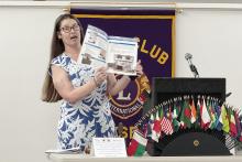 Founder and president of Horizon Career College Jessica Rhea visits the Jacksboro Lions Club to showcase new pathways to education and industry certifications in Jacksboro and surrounding communities. Photo/Ashley Anderson